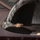 Ljuskrona klocka vintage keramik och metall Angela Ferroluce Viadurini