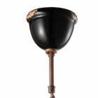 Ljuskrona klocka vintage keramik och metall Angela Ferroluce Viadurini