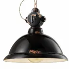 Ljuskrona klocka vintage keramik och metall Angela Ferroluce Viadurini