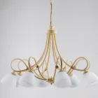 Cosmo inomhuspendellampa i svart metall och glas Viadurini