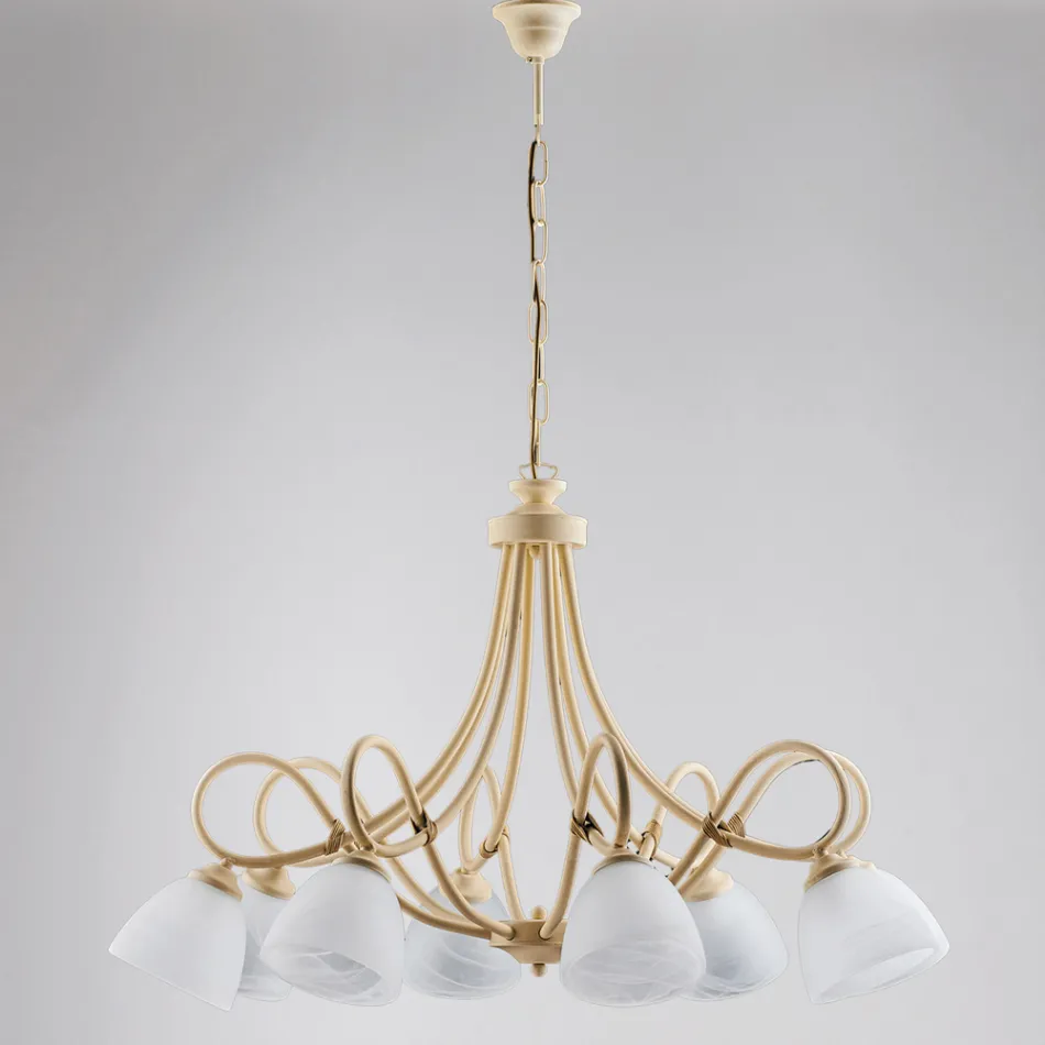 Cosmo inomhuspendellampa i svart metall och glas Viadurini