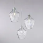 Alnitak taklampa i svart glas och metall med 3 ljuskällor Viadurini