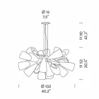 Hantverkskrona med 21 lampor i venetianskt glas, tillverkad i Italien - Diamonique Viadurini