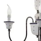 Handgjord ljuskrona i keramik och antik mässing - Sanremo Viadurini