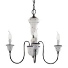 Handgjord ljuskrona i keramik och antik mässing - Sanremo Viadurini