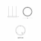 Vit ljuskrona med metallrosett Tillverkad i Italien - Slide Giotto Viadurini