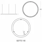 Vit ljuskrona med metallrosett Tillverkad i Italien - Slide Giotto Viadurini