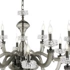 Klassisk ljuskrona 12 lampor i italienskt lyxigt handgjort glas - saltlösning Viadurini