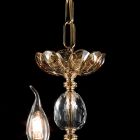 desgin klassiska ljuskrona 9 lampor och glas Fine CRISallo Viadurini