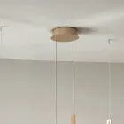 Ljuskrona med 2 lysdioder med löstagbar insats i granulerat glas - Catalpa Viadurini