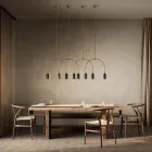 Ljuskrona med 2 lampor i olika ytbehandlingar Made in Italy - Lady Viadurini