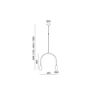 Ljuskrona med 2 lampor i olika ytbehandlingar Made in Italy - Lady Viadurini