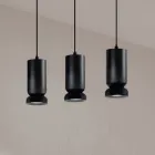 Ljuskrona med 3 lysdioder i pulverlackerad aluminium och justerbar kabel - Buxus Viadurini