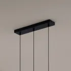 Ljuskrona med 3 lysdioder i pulverlackerad aluminium och justerbar kabel - Buxus Viadurini