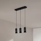 Ljuskrona med 3 lysdioder i pulverlackerad aluminium och justerbar kabel - Buxus Viadurini