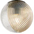 Ljuskrona med 3 ljus i blåst glas i form av en sfär tillverkad i Italien - Prilla Viadurini