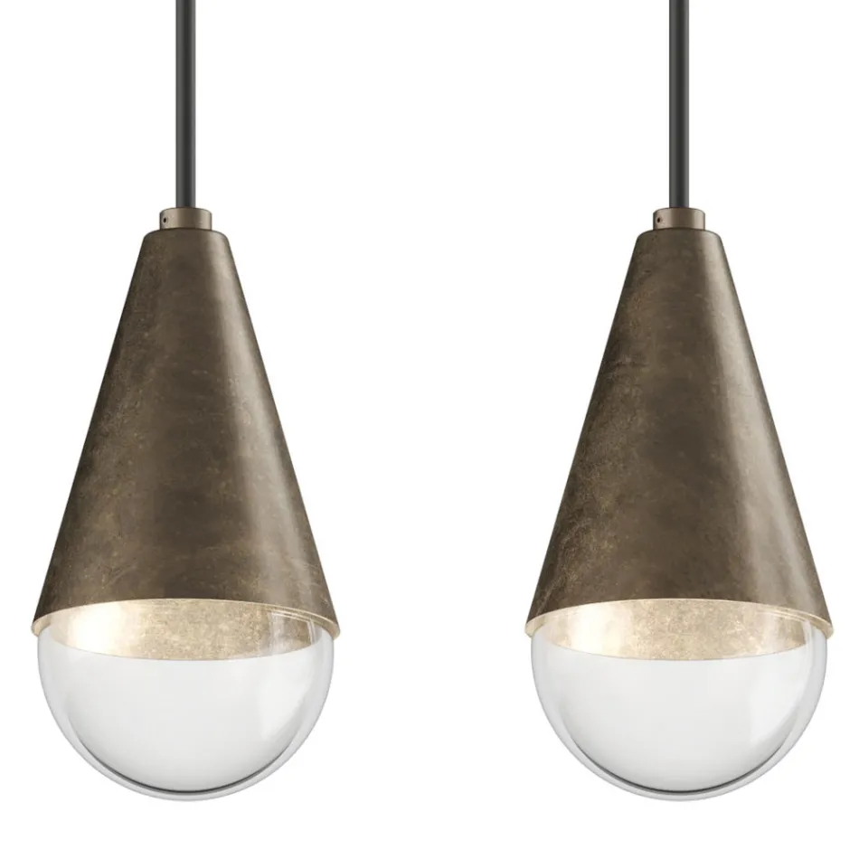 Ljuskrona med 5 lampor i järn och glas Tillverkad i Italien - Molnigt Viadurini