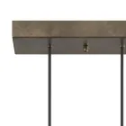 Ljuskrona med 5 lampor i järn och glas Tillverkad i Italien - Molnigt Viadurini