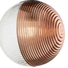 Ljuskrona med 8 lampor i blåst glas i form av en sfär tillverkad i Italien - Prilla Viadurini