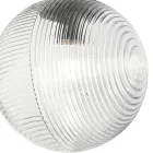 Ljuskrona med 8 lampor i blåst glas i form av en sfär tillverkad i Italien - Prilla Viadurini