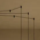 Ljuskrona med Canneté-glascylindrar Tillverkad i Italien - Oris Viadurini