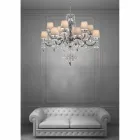 Artisan Venetian Glass 12 Lights Ljuskrona, tillverkad i Italien - Milagros Viadurini