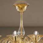 12 ljus handgjord ljuskrona i venetiansk glas tillverkad i Italien - Margherita Viadurini