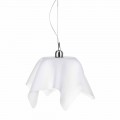 Chandelier vit satin drapering design med Daphne gjort i Italien