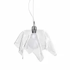 Chandelier transparent designen draperade Daphne gjort i Italien Viadurini