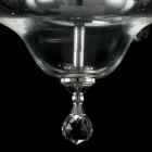 utformning ljuskrona 6 lampor glas och Crist Ivy, tillverkad i Italien Viadurini