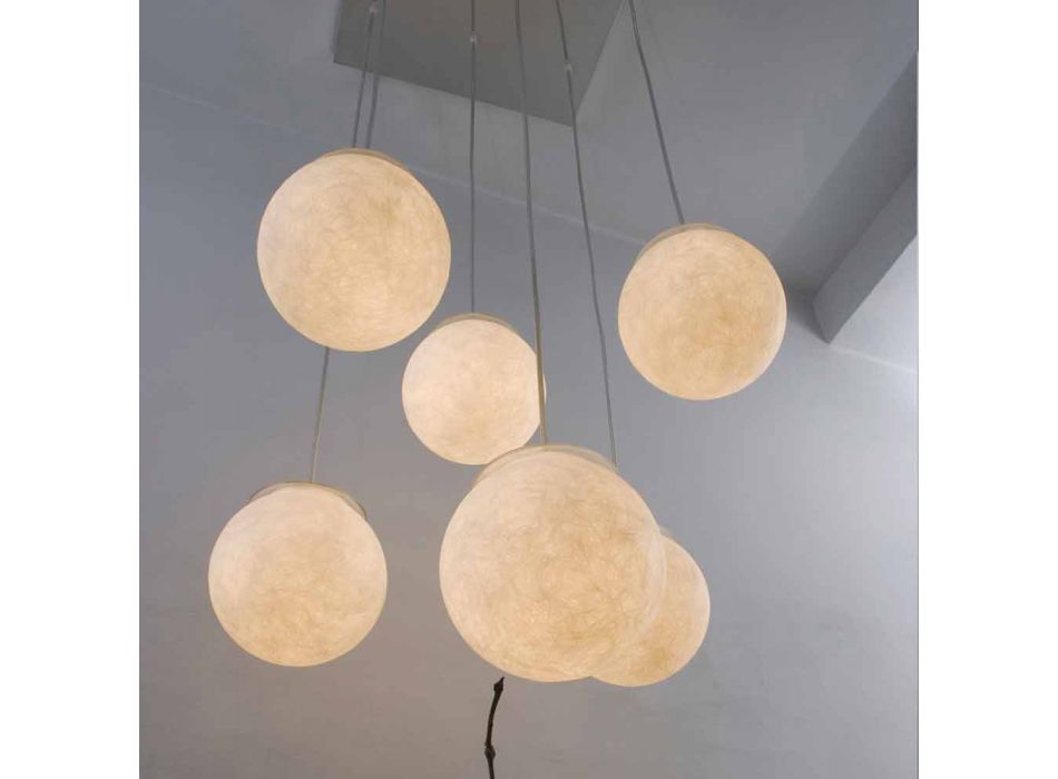 Modern design ljuskrona In-es.artdesign Sei Lune i nebulit Viadurini