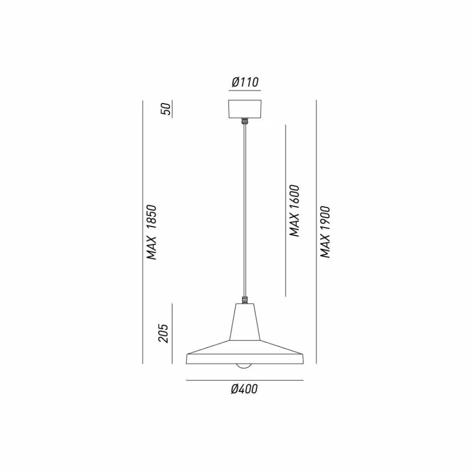 Industriell design stil ljuskrona Monica antik järn Viadurini