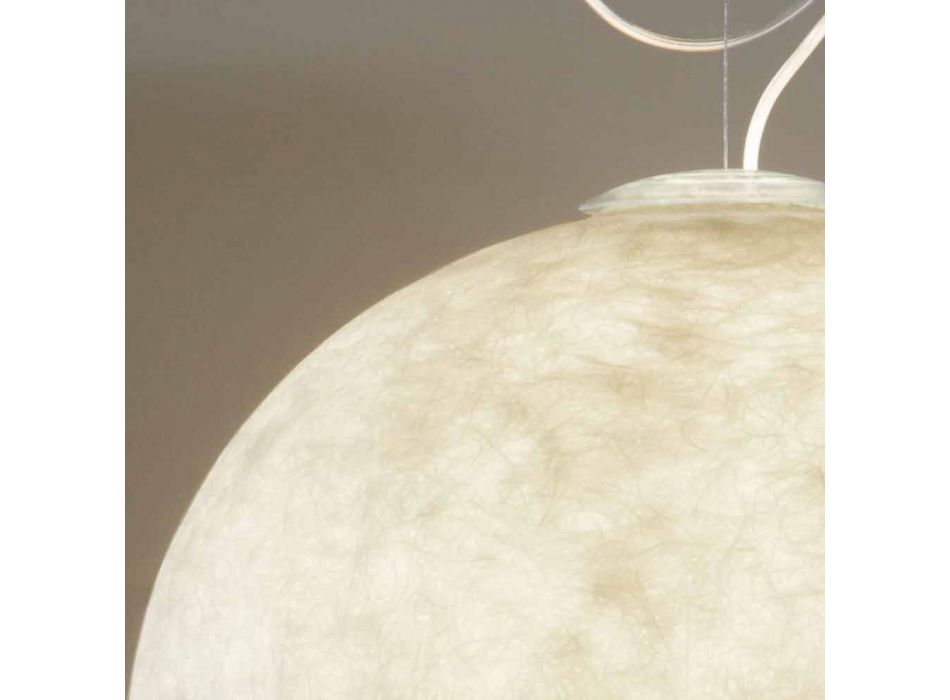 Modern design ljuskrona In-es.artdesign Vit måne i nebulit Viadurini