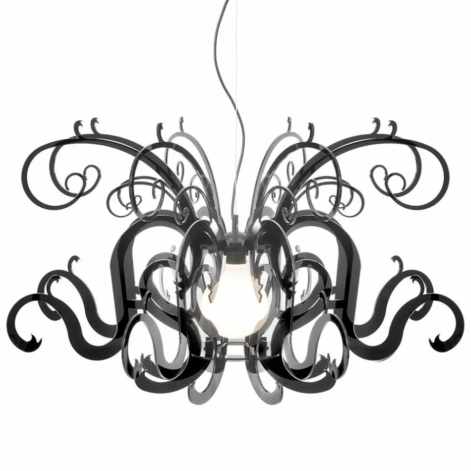 Modernt design plexiglas ljuskrona gjord i Italien, Malito Viadurini