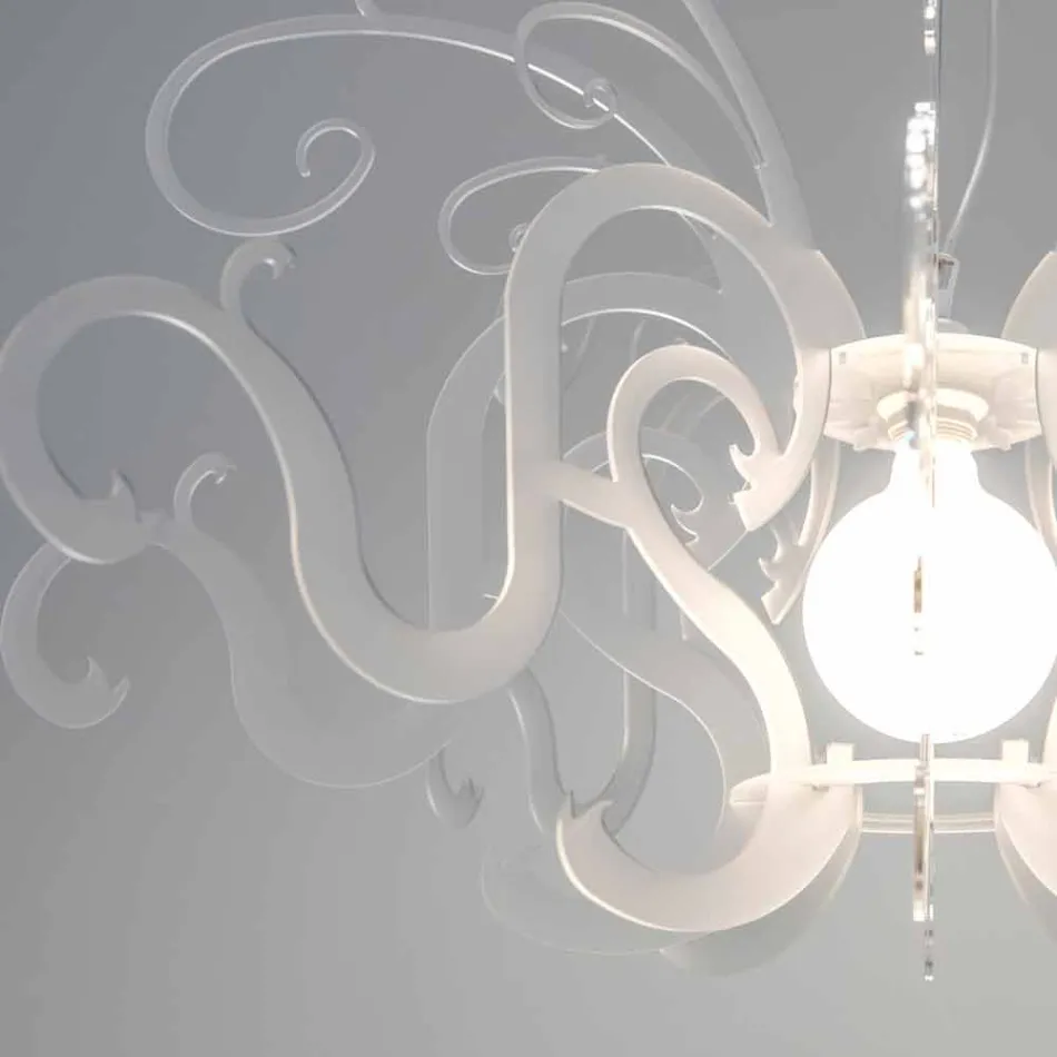 Modernt design plexiglas ljuskrona gjord i Italien, Malito Viadurini