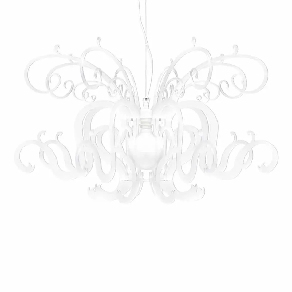 Modernt design plexiglas ljuskrona gjord i Italien, Malito Viadurini