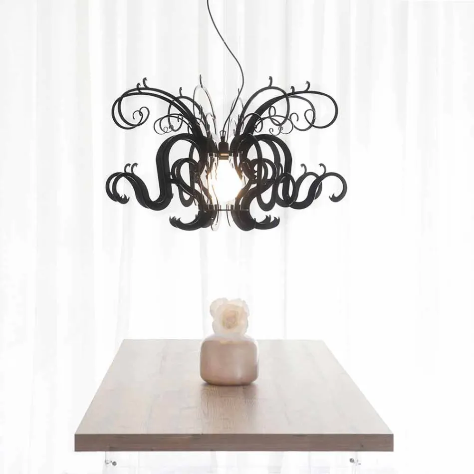 Modernt design plexiglas ljuskrona gjord i Italien, Malito Viadurini