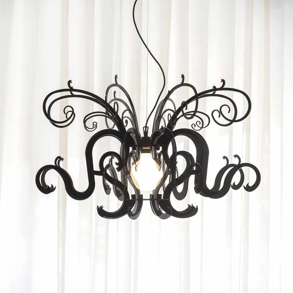 Modernt design plexiglas ljuskrona gjord i Italien, Malito Viadurini