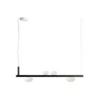 Aluminiumkrona med vitblåst glaslampa - Alma Viadurini