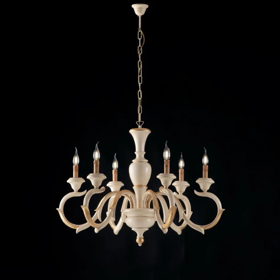 Träkrona Tillverkad i Italien för inredning - Florens Viadurini