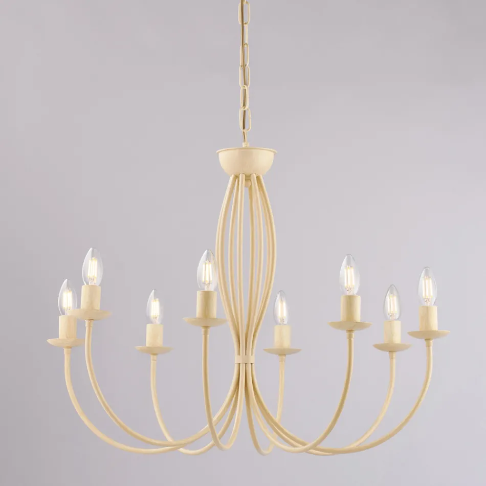 Vit metallkrona för att lysa upp eleganta utrymmen – Roccia Viadurini