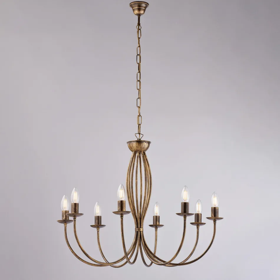 Vit metallkrona för att lysa upp eleganta utrymmen – Roccia Viadurini