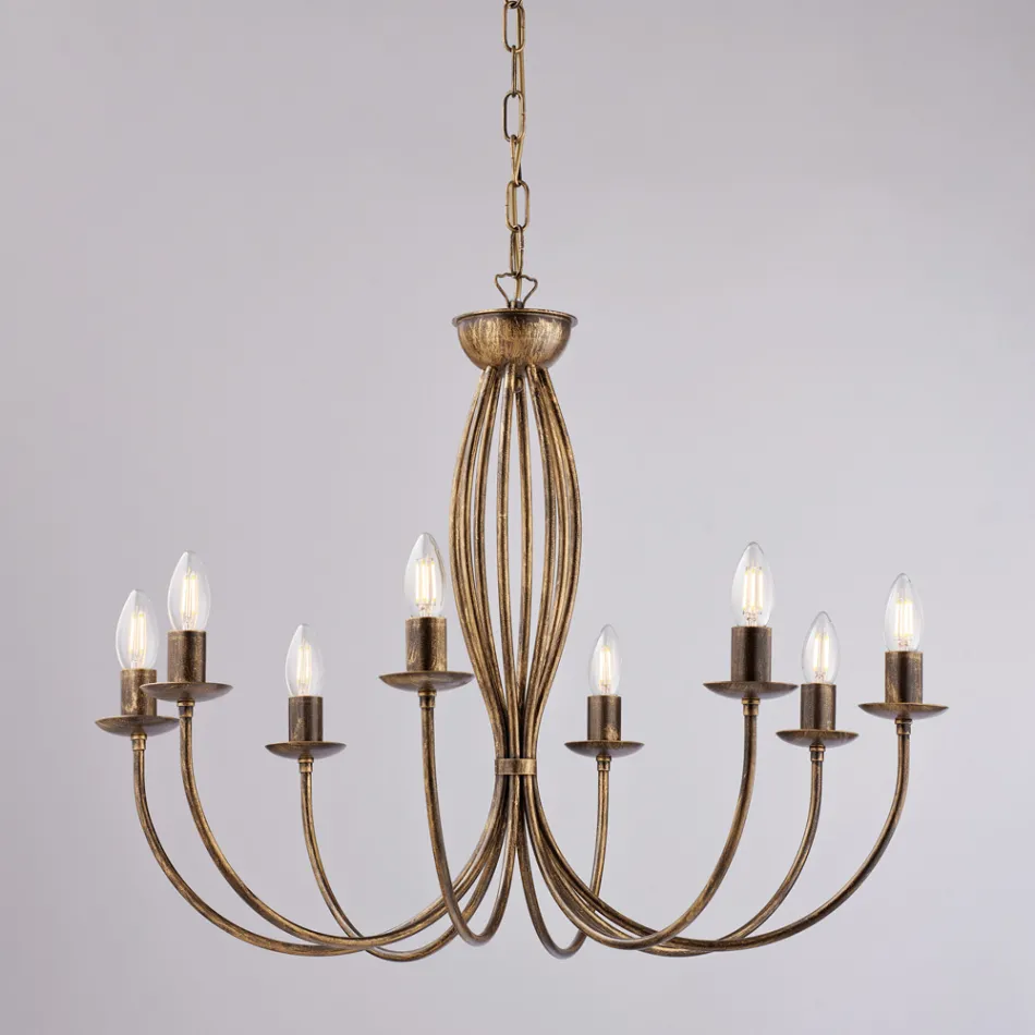 Vit metallkrona för att lysa upp eleganta utrymmen – Roccia Viadurini