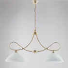 Eclisse: En ljuskrona i metall och vit keramik för eleganta interiörer. Viadurini