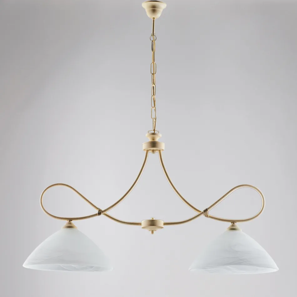 Eclisse: En ljuskrona i metall och vit keramik för eleganta interiörer. Viadurini