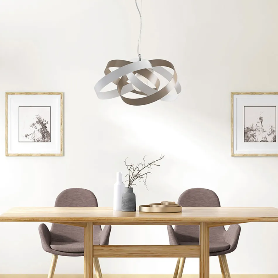 Metall- och glaskrona för elegant belysning av interiörer – Rosmarino Viadurini