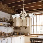 Metall- och glaskrona för att lysa upp raffinerade interiörer – Sirio Viadurini