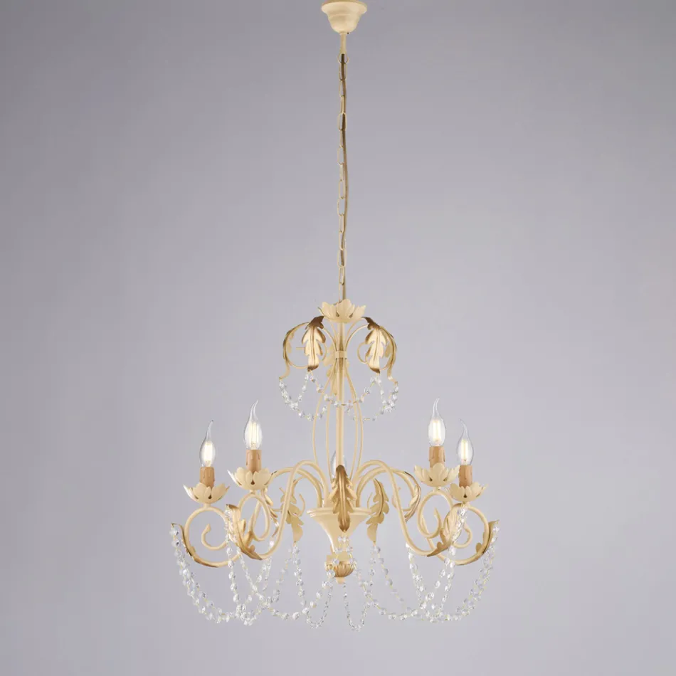 Metallkrona för ljusa och välkomnande interiörer – Perla Viadurini