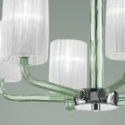 Ljuskrona i Venedig glas och metall Handgjord i Italien - Graham Viadurini