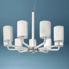 Ljuskrona i Venedig glas och metall Handgjord i Italien - Graham Viadurini